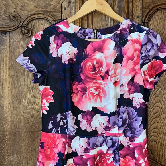 Eliza J Floral Fit & Flare Floral Cocktail Dress - Picture 7 of 13